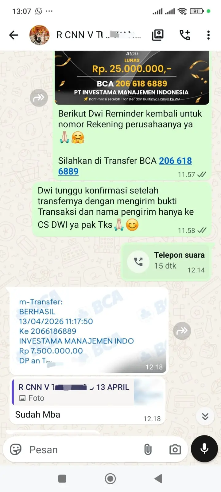 bukti bergabung dengan AVESTA 7